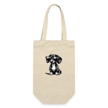 Chien teckel mignon - Sac à bouteille - nature - Devant