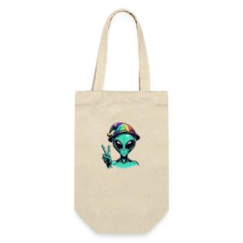 Alien Shows Peace - Gift Bag for Bottles - nature - Front