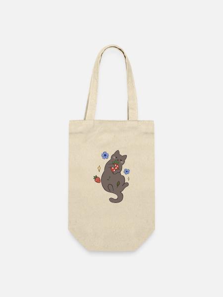 Chat d’automne #3 - Sac à bouteille - nature