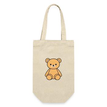 Cute Teddy Bear Cartoon - Gift Bag for Bottles - nature - Front