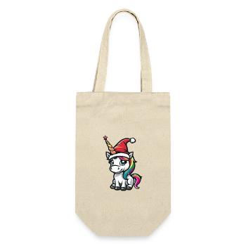 Unicorn Christmas - Gift Bag for Bottles - nature - Front
