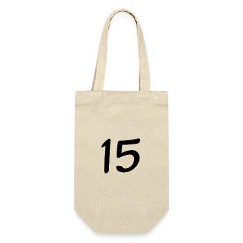 15. 15 ANS. 15e ANNIVERSAIRE. ANNIVERSAIRE 15 ANS. - Sac à bouteille - nature - Devant