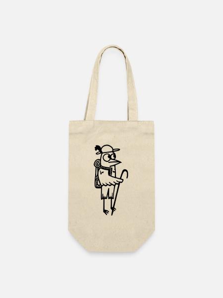Wanderfalke Cartoon Wortspiel - Geschenkbeutel für Flaschen - Natur