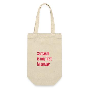 Sarcasm Pro - Gift Bag for Bottles - nature - Front