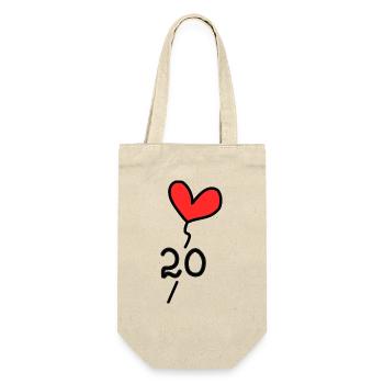 20 ANS. ANNIVERSAIRE. HAPPY BIRTHDAY. JOYEUX ANNIV - Sac à bouteille - nature - Devant