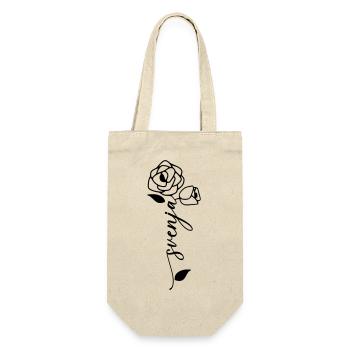 Svenja Name Vorname Namensblume - Geschenkbeutel für Flaschen - Natur - Vorne
