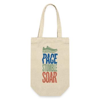 Pace Stumble Soar – Motiviertes Rennen - Geschenkbeutel für Flaschen - Natur - Vorne