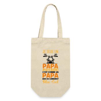papa motard. Cadeau papa motard. père motard. - Sac à bouteille - nature - Devant