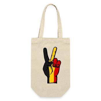 Drapeau de la Belgique Symbole de la Victoire de la Paix - Sac à bouteille - nature - Devant