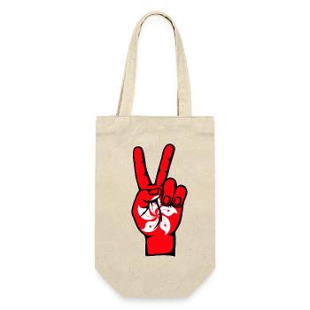 Hong Kong Flag Peace Victory Symbol - Gift Bag for Bottles - nature - Front