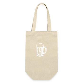 Bier Bierkrug - Geschenkbeutel für Flaschen - Natur - Vorne