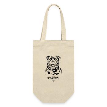 Staffy Dad Staffordshire Bull Terrier Dog Wilsigns - Gift Bag for Bottles - nature - Front