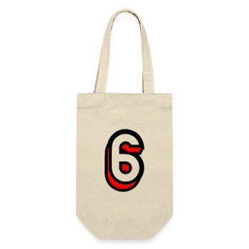 6. 6 YEARS. 6th ANNIVERSARY. BIRTHDAY 6 YEARS. SIX - Gift Bag for Bottles - nature - Front