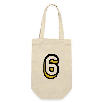 6. 6 YEARS. 6th ANNIVERSARY. BIRTHDAY 6 YEARS. SIX - Gift Bag for Bottles - nature - Front