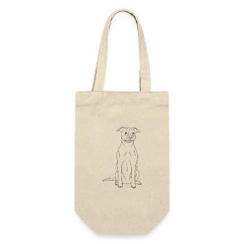 American Staffordshire Terrier - Geschenkbeutel für Flaschen - Natur - Vorne