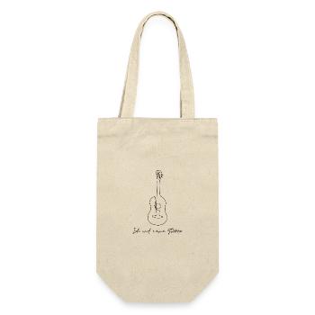 Ich und meine Gitarre - Geschenkbeutel für Flaschen - Natur - Vorne
