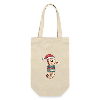 Bande dessinée de Noël hippocampe - Sac à bouteille - nature - Devant