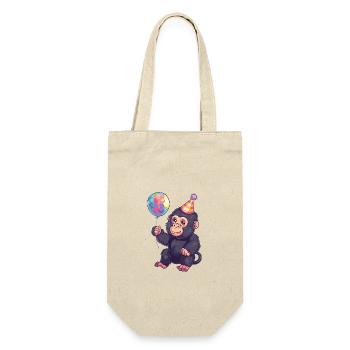 Gorilla Birthday Baby - Gift Bag for Bottles - nature - Front