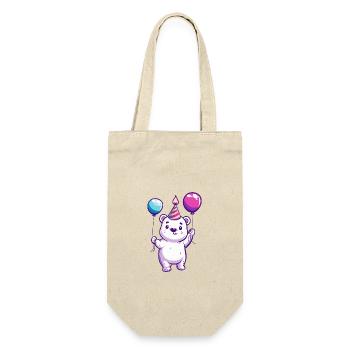 Polar Bear Polar Bear Birthday Baby - Gift Bag for Bottles - nature - Front