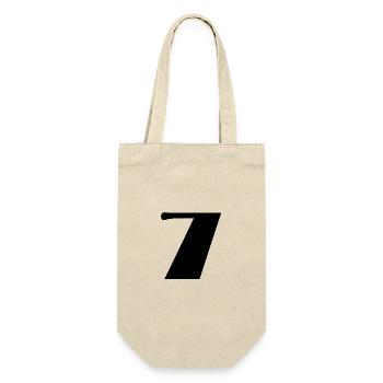 7. 7 YEARS. 7th ANNIVERSARY. BIRTHDAY 7 YEARS. 7 - Gift Bag for Bottles - nature - Front