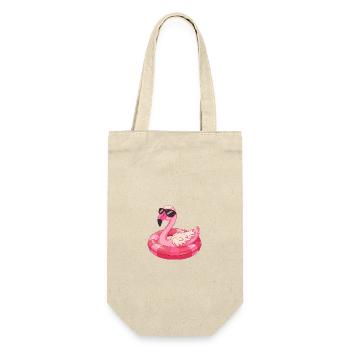 Flamingo Comic Cool - Gift Bag for Bottles - nature - Front