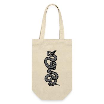 Snake Python grey - Gift Bag for Bottles - nature - Front