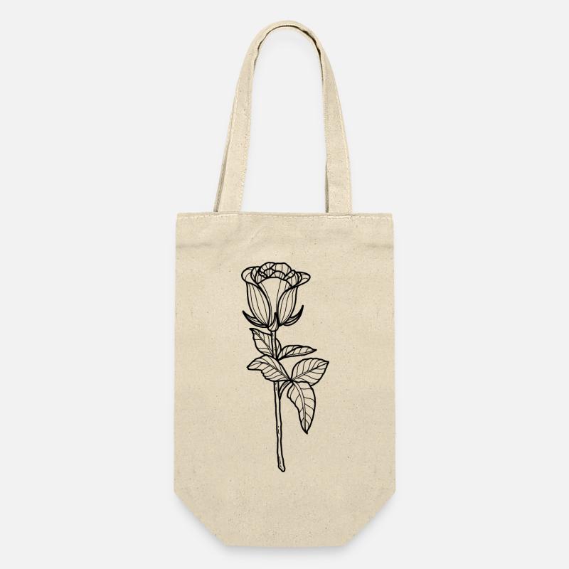 Rose fleur - Sac à bouteille - nature