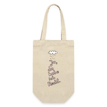 Ja, da habe ich Recht. - Geschenkbeutel für Flaschen - Natur - Vorne