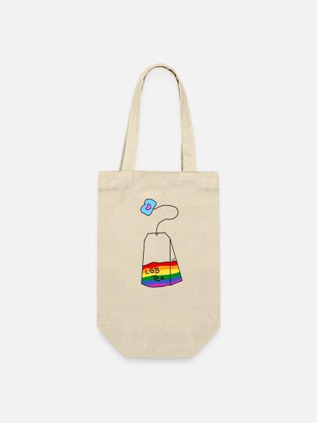 LGBT Tee - Geschenkbeutel für Flaschen - Natur