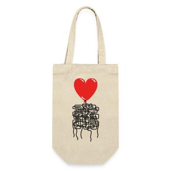 Things are complicated. Valentine's day. I love... - Gift Bag for Bottles - nature - Front