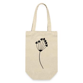 Blume - Geschenkbeutel für Flaschen - Natur - Vorne