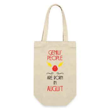 The Genies were born in August Humour - Gift Bag for Bottles - nature - Front