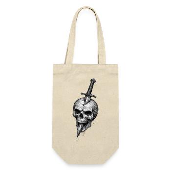 Skull With Dagger Gothic Horror Graphic - Gift Bag for Bottles - nature - Front