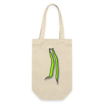 Stangenbohnen mit Schatten - Geschenkbeutel für Flaschen - Natur - Vorne