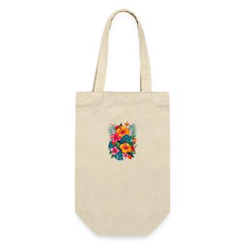 Floristin für eine Floristin - Geschenkbeutel für Flaschen - Natur - Vorne