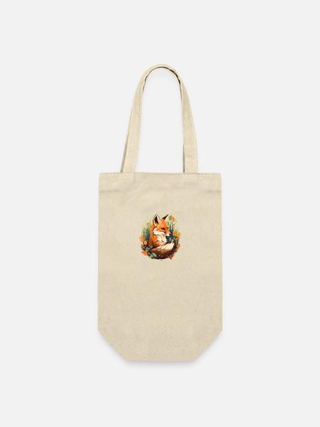 Fuchs Füchse für einen Fuchs Fan - Geschenkbeutel für Flaschen - Natur