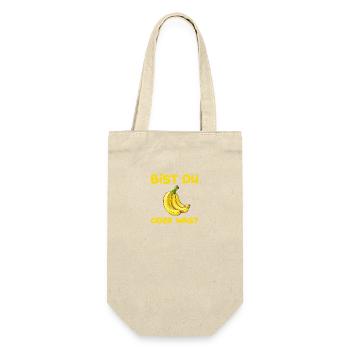 Bist Du Banane Oder Was für Männer und Fauen - Geschenkbeutel für Flaschen - Natur - Vorne