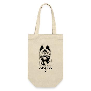 Proud Akita Dad Hunde Hund Akita Inu Wilsigns - Geschenkbeutel für Flaschen - Natur - Vorne