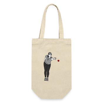 Petanque player Left-handed - Gift Bag for Bottles - nature - Front