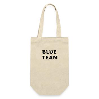 Blue Team black - Geschenkbeutel für Flaschen - Natur - Vorne