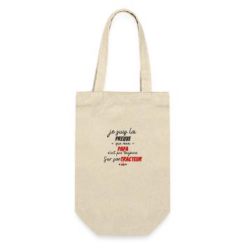 Proof that my dad tractor dad farmer dad - Gift Bag for Bottles - nature - Front