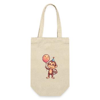 Monkey Birthday Baby - Gift Bag for Bottles - nature - Front