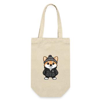 Shiba Inu Dog Winter - Gift Bag for Bottles - nature - Front