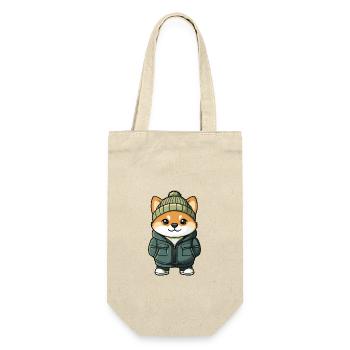 Akita Inu Dog Winter - Gift Bag for Bottles - nature - Front
