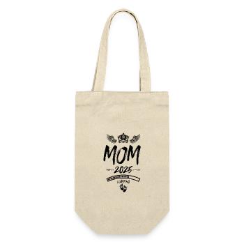 Mama 2025 Loading Mom Spruch - Geschenkbeutel für Flaschen - Natur - Vorne