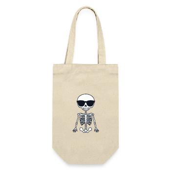 Skeleton Halloween Cool - Gift Bag for Bottles - nature - Front