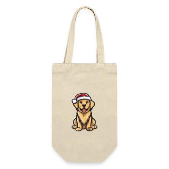 Golden Retriever Chien Noël Drôle - Sac à bouteille - nature - Devant