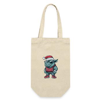Rhino Christmas X-Mas - Gift Bag for Bottles - nature - Front