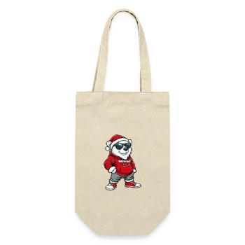 Polar Bear Christmas X-Mas Polar Bear - Gift Bag for Bottles - nature - Front