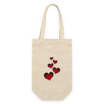 Symbole d’amour des cœurs - Sac à bouteille - nature - Devant